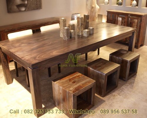 Meja Makan Antik Kayu Trembesi Meja Makan Antik Kayu Trembesi
