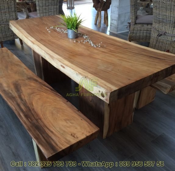 Meja Bangku Balok Solid Meja Bangku Balok Solid