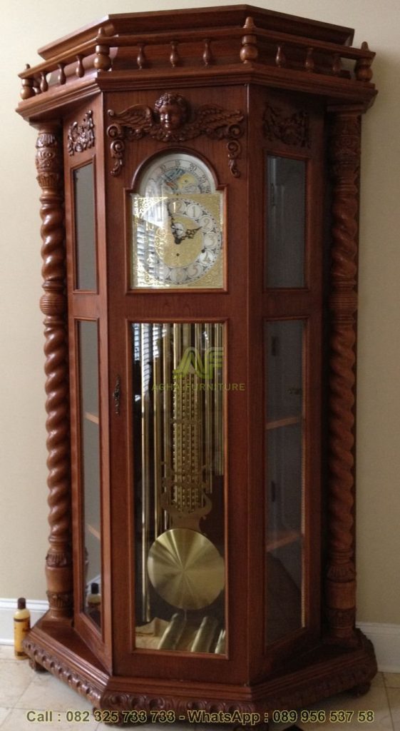 Jam Hias Mewah Kayu Jati Jepara